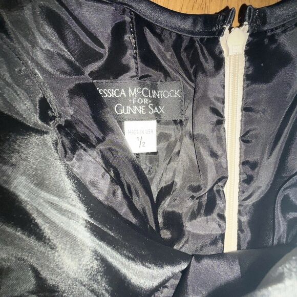 Gunne Sax Jessica McClintock Party Dress Strapless Bow Size 1/2 90s Y2K - Picture 8 of 12